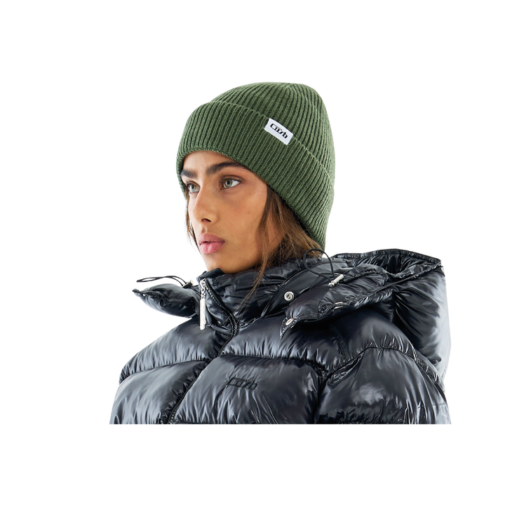 Folded Beanie Bronze Green