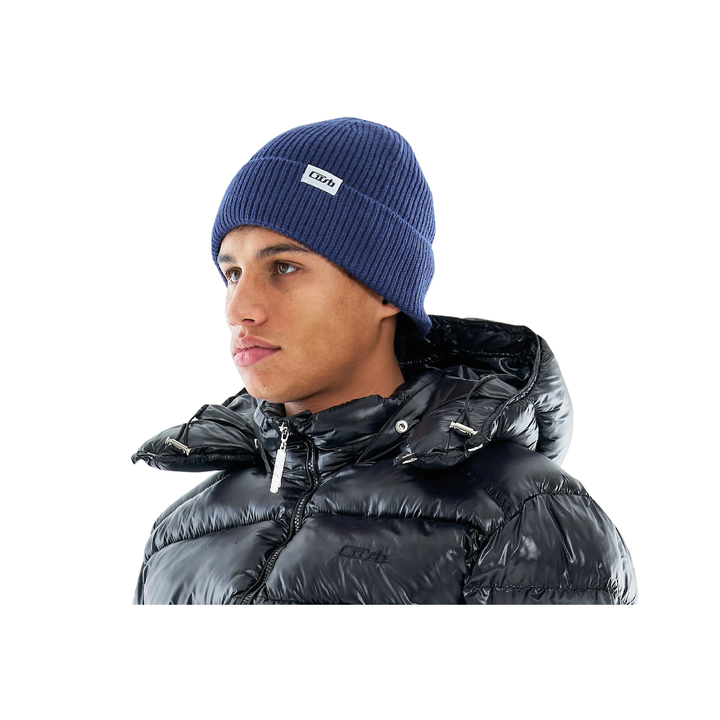 Folded Beanie Navy Blue