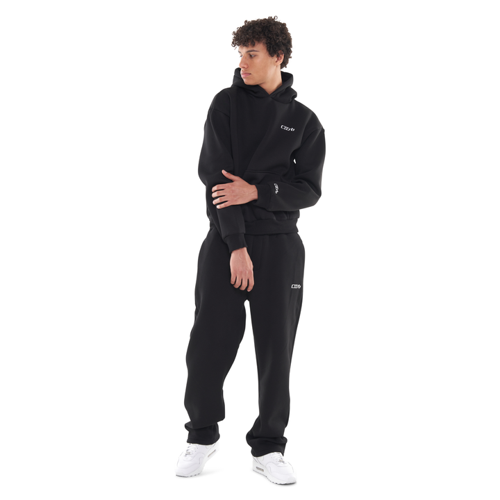OPEN LEG JOGGER BLACK