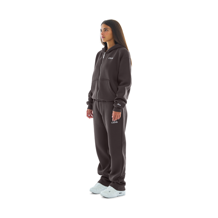ZIP-UP DARK CHOCOLATE