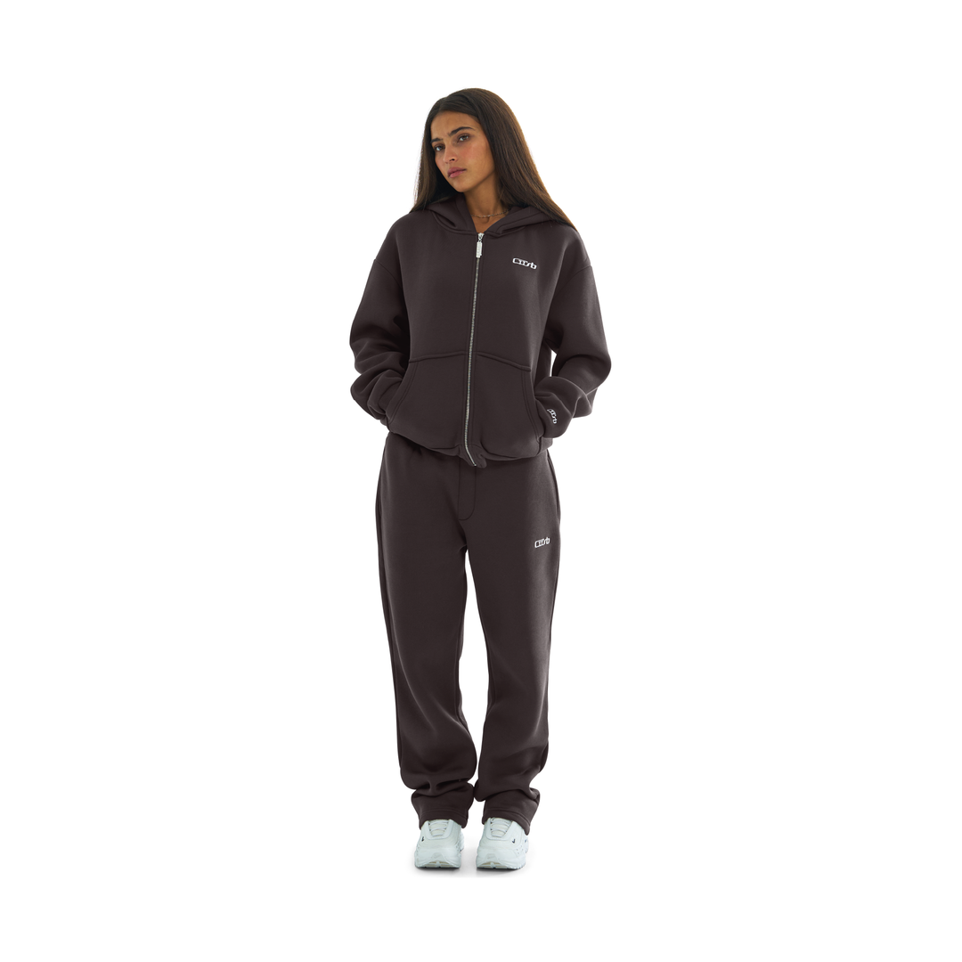 ZIP-UP DARK CHOCOLATE