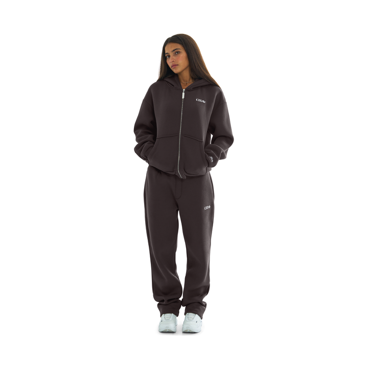 ZIP-UP DARK CHOCOLATE