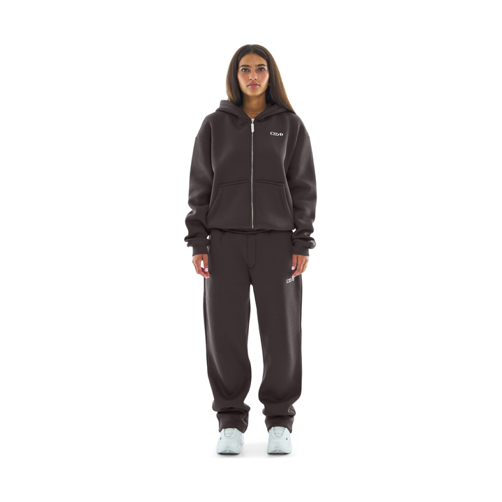ZIP-UP DARK CHOCOLATE