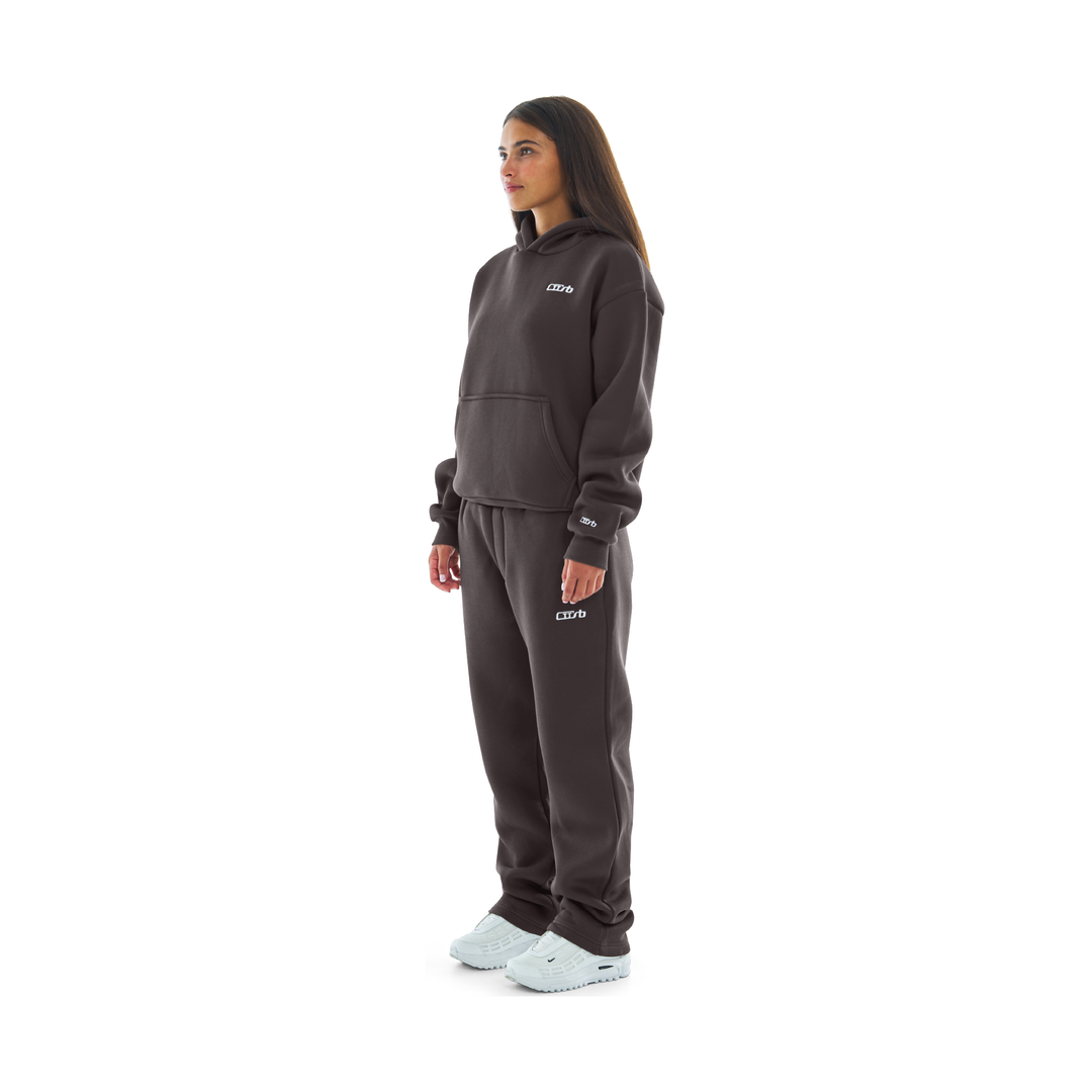 OPEN LEG JOGGER DARK CHOCOLATE
