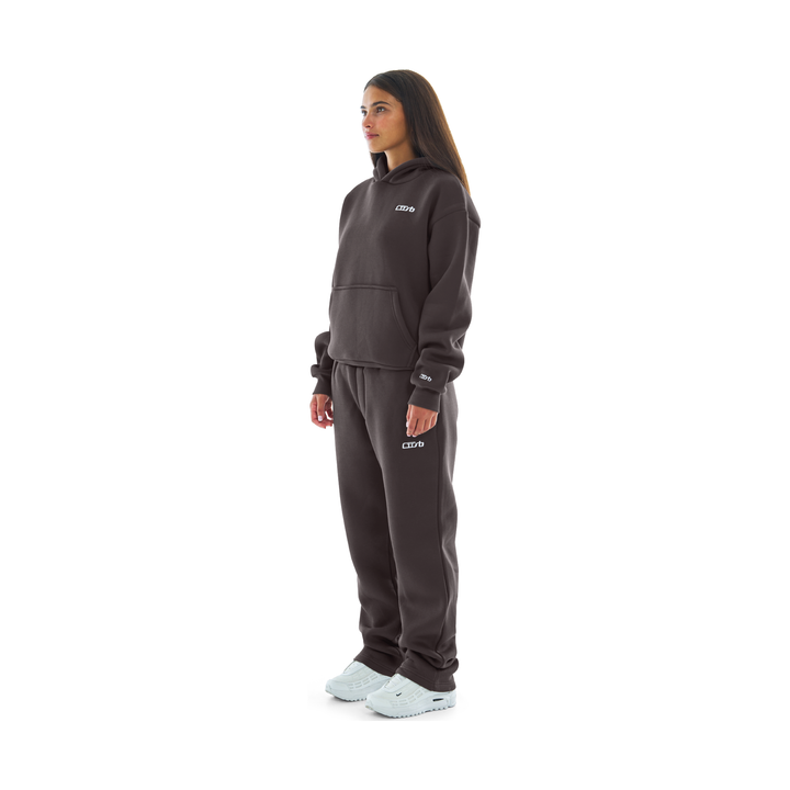 OPEN LEG JOGGER DARK CHOCOLATE