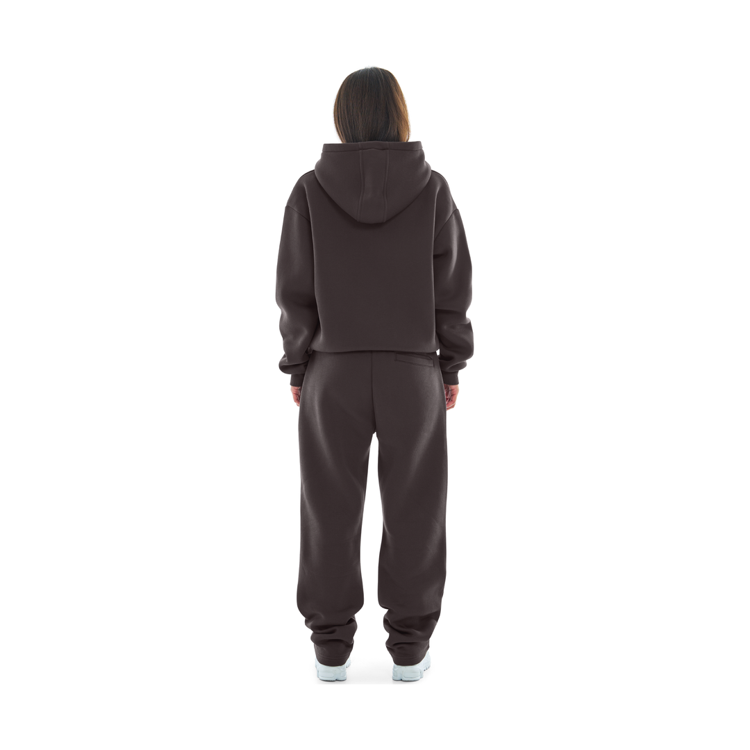 OPEN LEG JOGGER DARK CHOCOLATE