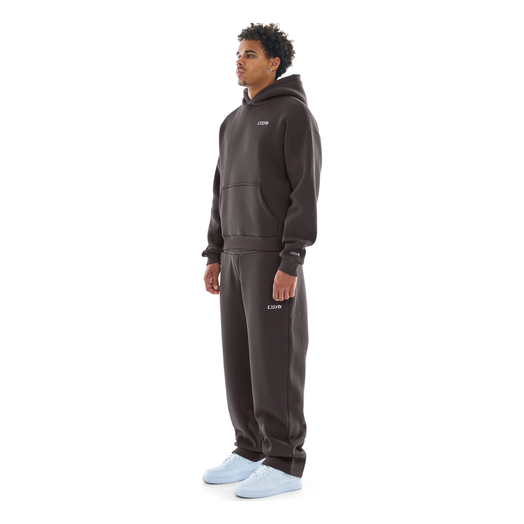 OPEN LEG JOGGER DARK CHOCOLATE