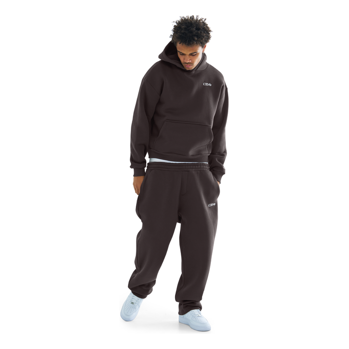 OPEN LEG JOGGER DARK CHOCOLATE