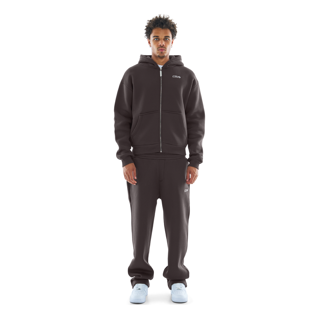 ZIP-UP DARK CHOCOLATE