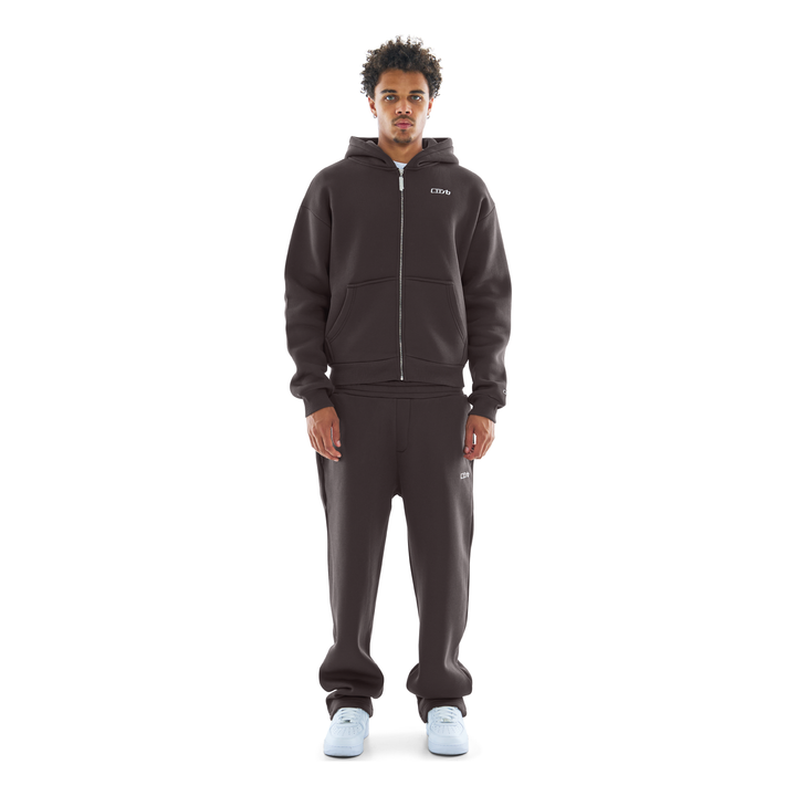ZIP-UP DARK CHOCOLATE