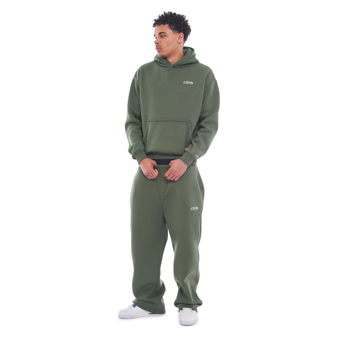Wide Leg Jogger Bronze Green