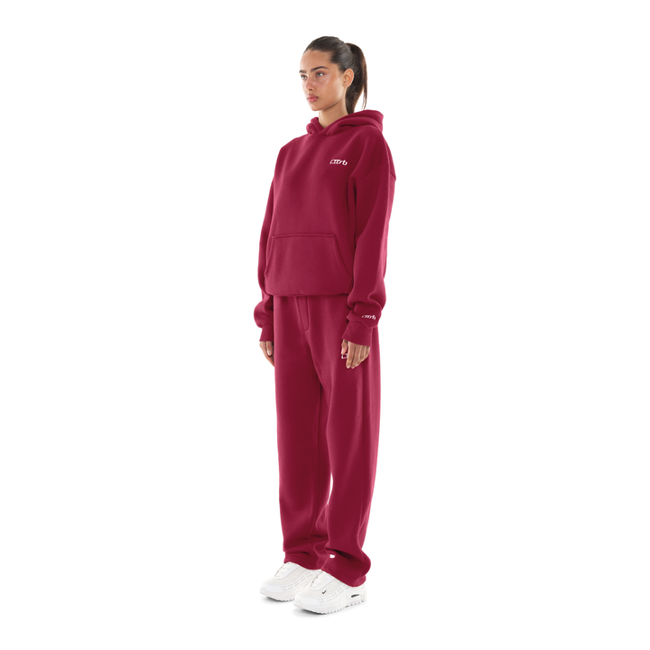 OPEN LEG JOGGER RICH RED
