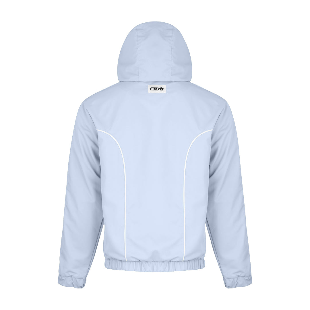NYLON PIPING ZIP-UP BABYBLUE