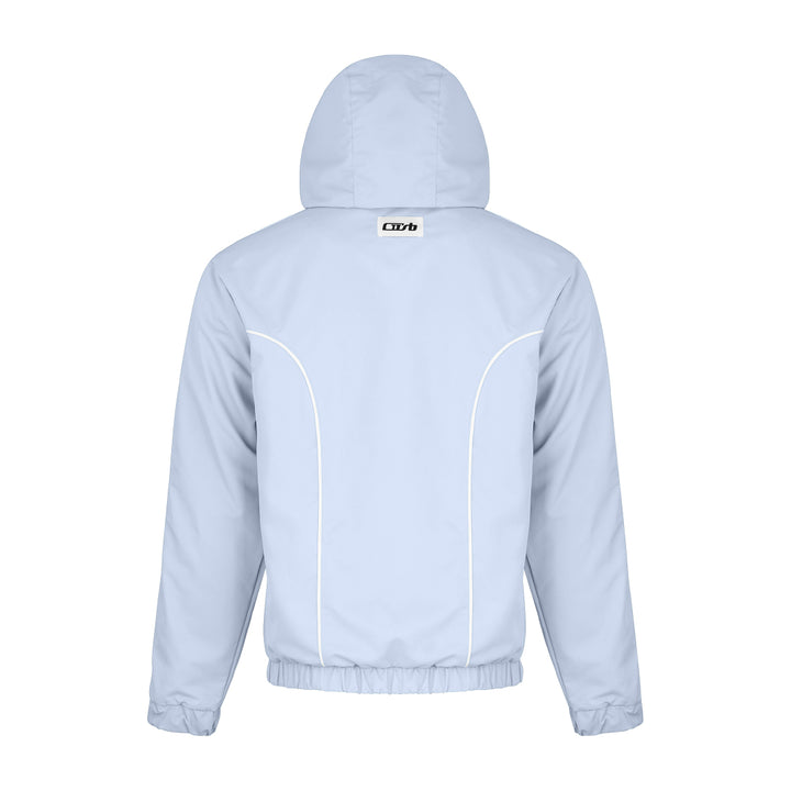 NYLON PIPING ZIP-UP BABYBLUE