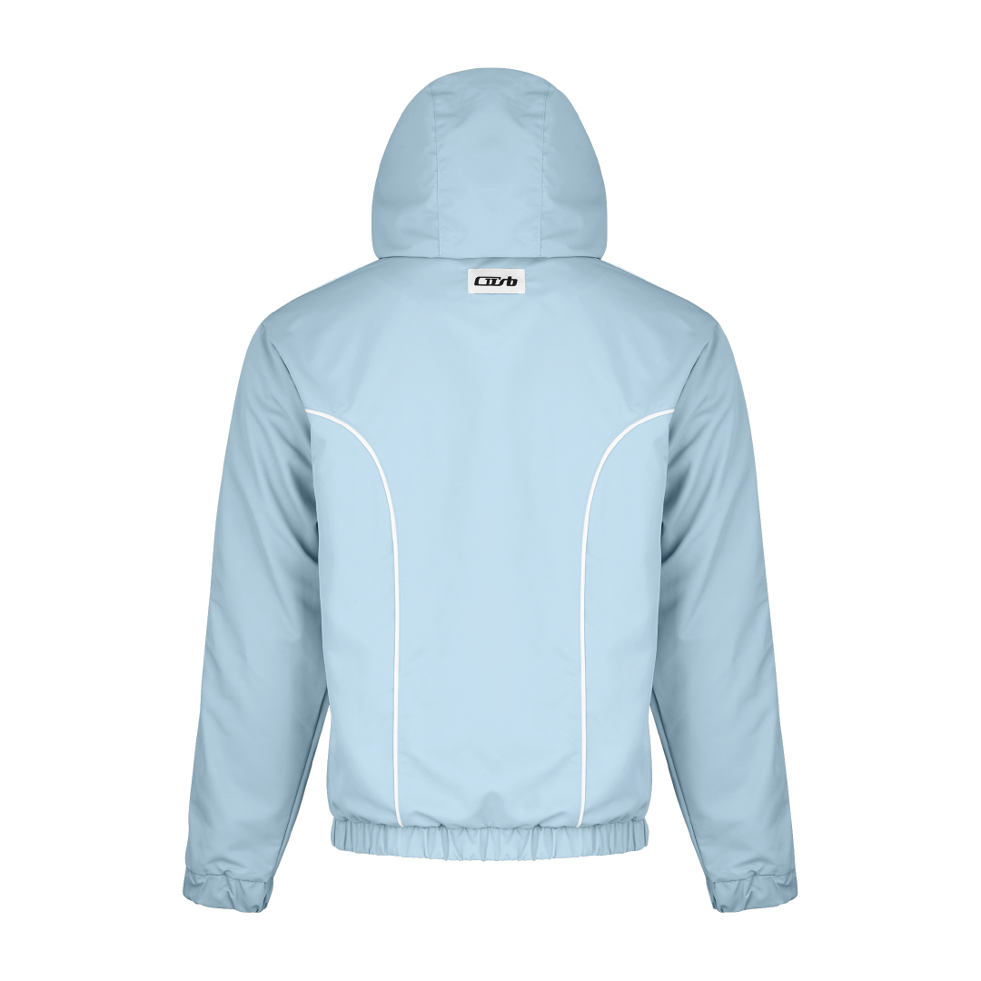 NYLON PIPING ZIP-UP BABYBLUE