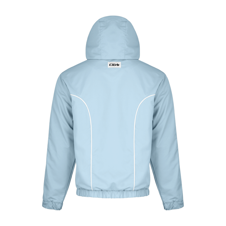 NYLON PIPING ZIP-UP BABYBLUE
