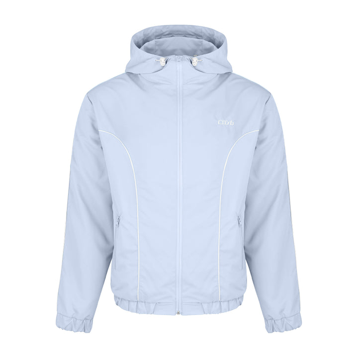 NYLON PIPING ZIP-UP BABYBLUE