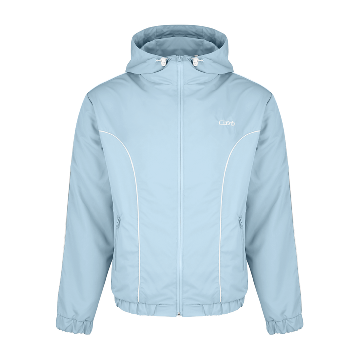 NYLON PIPING ZIP-UP BABYBLUE