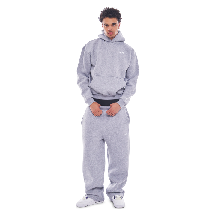Wide Leg Jogger Grey Melange