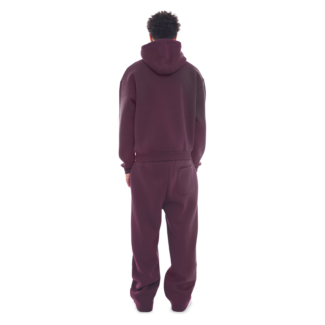 Wide Leg Jogger Black Cherry