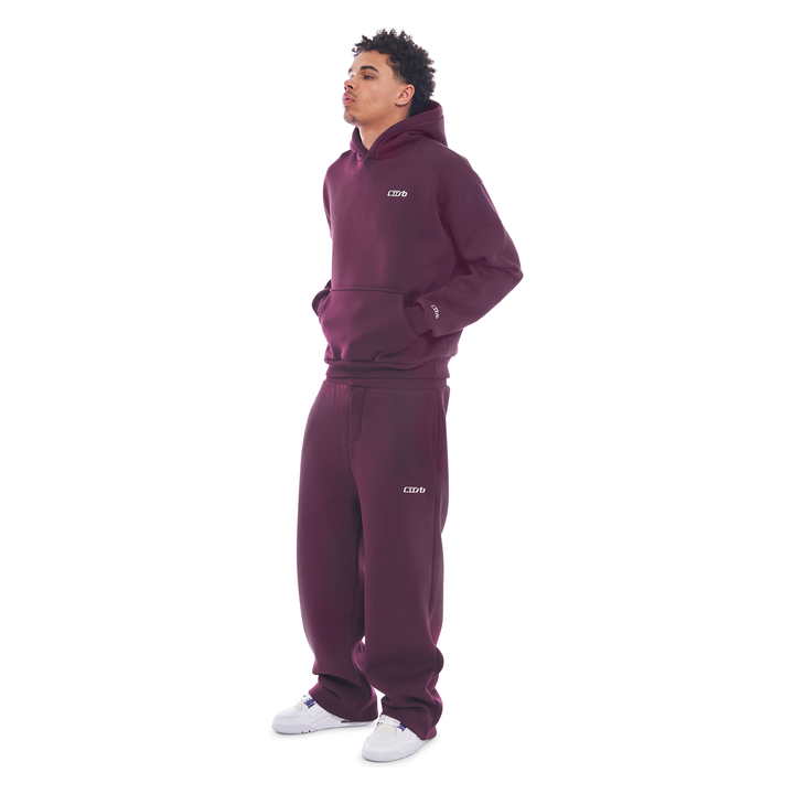 Wide Leg Jogger Black Cherry