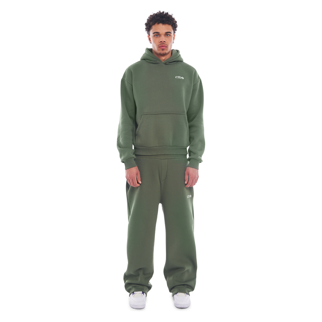 Wide Leg Jogger Bronze Green