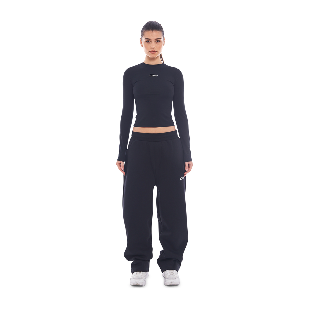Wide Leg Jogger Black