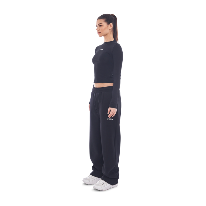Wide Leg Jogger Black