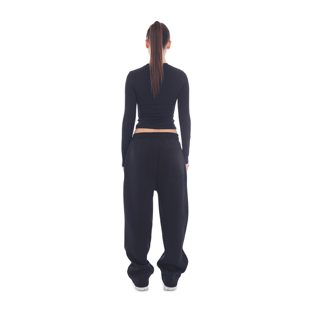 Wide Leg Jogger Black