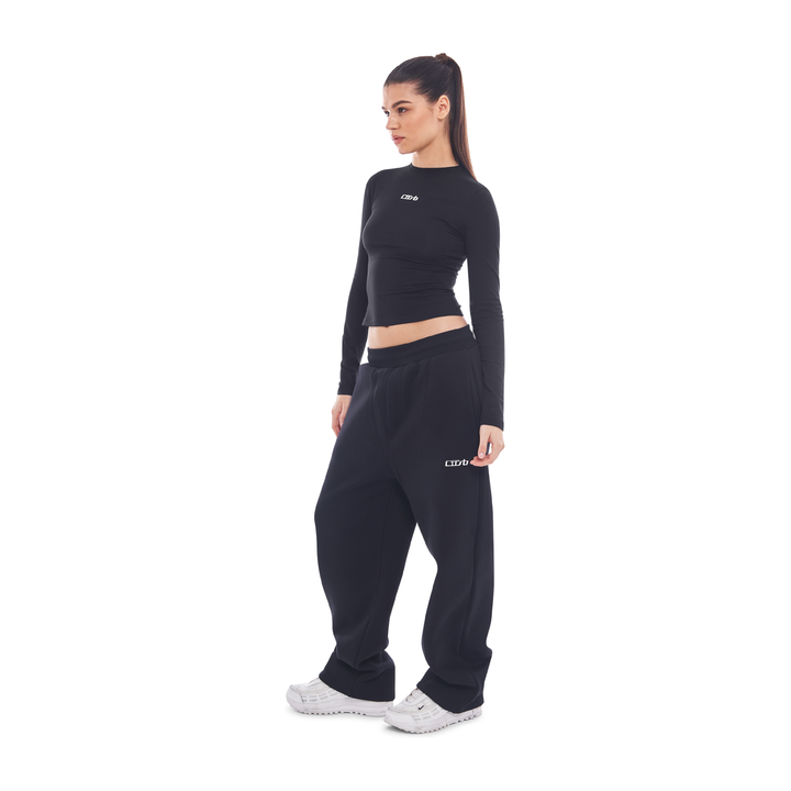 Wide Leg Jogger Black